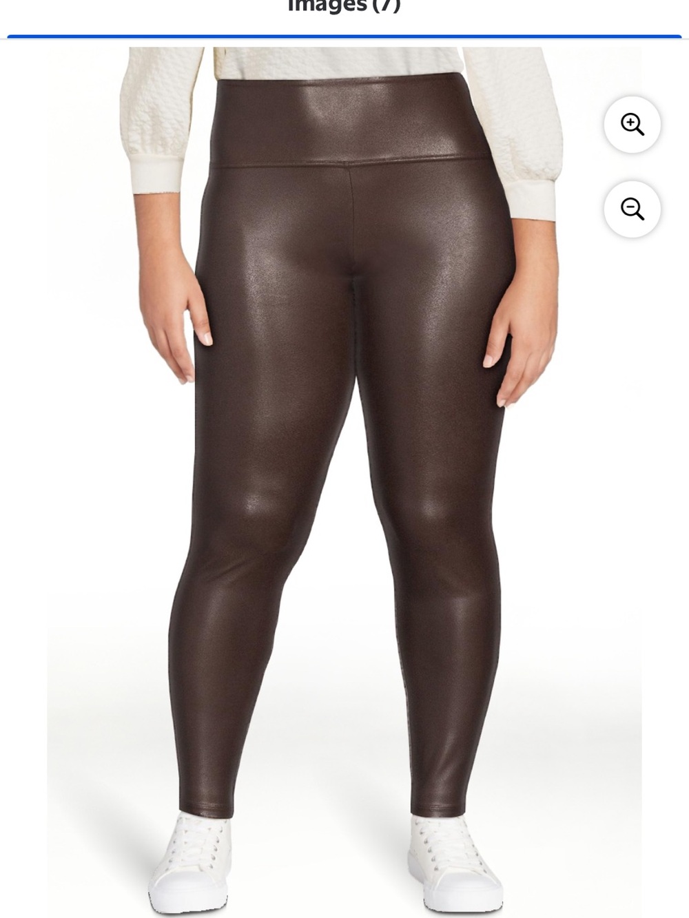 Time and Tru High Rise Stretch Faux Leather Ankle Leggings